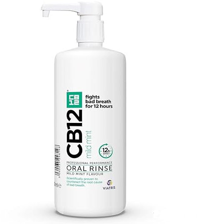 CB12 Mild Mint Menthol Mouthwash, 1000 ml
