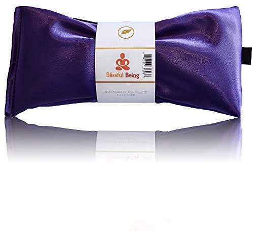Blissful Being Silk Eye Pillow- Lavender Eye Pillow - Eye Pillows Aromatherapy - Perfect for Meditation and Relaxation (Amethyst)