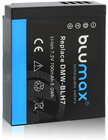 Blumax Batterie de rechange pour Panasonic DMW-BLH7 / DMW-BLH7E / DMW-BLH7PP Lumix DMC GM1 GM5 GF7 GX800 GF7 LX15 | Batterie haute performance 7,2 V 700 mAh