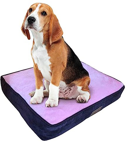 Ellie-Bo Hundekäfig Hundebox, 71 cm x 48 cm, Hundebett, braune Cordwände und rosa Kunstfellbelag