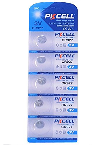 5 x CR927 3V Lithium Knopfzelle 30 mAh (1 Blistercard a 5 Batterien) EINWEG PKCELL