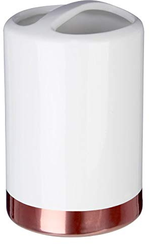 Premier Housewares prem-1601622 Toothbrush Stand, Material Plastic, Ceramic, White, 7 x 7 x 14 cm