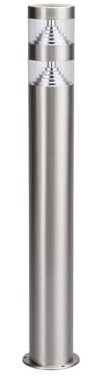 Lindby Edelstahl LED Wegeleuchte, Pollerleuchte 60 cm Wegelampe spritzwassergeschützt IP44 8,1W Aussenleuchte
