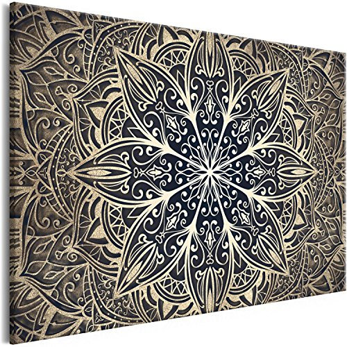 murando - Wandbilder XXL Mandala 90x60 cm 1 tlg - Wand Deko Vlies Leinwand Bilder Groß Wanddeko Wohnzimmer Schlafzimmer Kunstdrucke - Orient Zen Spa f-A-0637-b-b