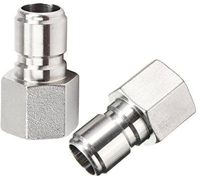 2Pcs Stainless Steel Female Quick Disconnect FPT 1/2 Homebrew Fitting Connector Homebrewing by ProMaker (FPT Male)
