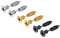 PROSTEEL Unisex Schraube Design Ohrstecker Edelstahl Spike Nieten Hip-Hop Punk Schmuck 23mm lang Gold Silber Schwarz(3 Paar-Set)