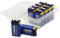 10 batterie alcaline Varta Industrial 9 V Block 6LR61 in scatola richiudibile di colore bianco – More Power +