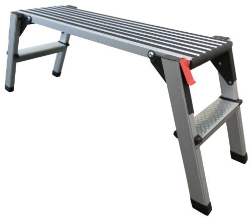 Arbeitsplattform Arbeitsbühne Gerüstleiter 48 cm Arbeitshöhe Aluleiter Tritt Stufentritt (48 cm Arbeitshöhe)