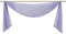 Yaland Voile Transparenter Freihandbogen einfarbig Uni Querbehang Wohnzimmer Gardinenschals (BxH 140x800, violett) 1 Stück