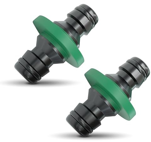 RASENWERK® - Schlauchkupplung für Steckverbinder - Verbindungsstück Gartenschlauch Steckverbinder - Universelle Gartenschlauch Kupplung - 2 Stück