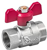zencQ Vanne à boisseau sphérique Papillon 1/2 pouces FF, Robinet à boisseau sphérique en laiton avec filetage intérieur et poignée à ailettes pour l'industrie,Réservoirs de pompes à eau