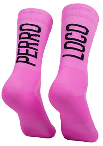 PERRO LOCO CLOTHES Ultradünne Kompressions-Radsocken, Sommer, atmungsaktiv, antibakteriell, Kompression. Ultraleichtflugzeug. (DE/NL/SE/PL, Numerisch, 43, 45, Regular, Regular, Rosa)