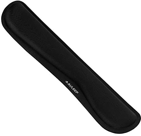 AULEEP Handgelenkauflage für Tastatur, Ergonomisch Schonende Tastatur-Pad, Memory-Schaum Handgelenk für pc, Computer, Laptop, Mac Gaming Schwarz