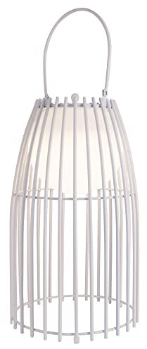 LUUK LIFESTYLE Lampe de salon LED Design, étanche IP44, lampe camping, Luminosité réglable, Batterie rechargeable via USB, Blanc mat