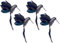 BWG Midnight Blue Hummingbird Clip On Birds Christmas Tree Decorations (Set of 4)