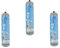 Bellerofonte Lot de 3 bouteilles Co2 600 g jetables raccord M11 x 1 en acier, pression interne de 60 bars à 28 ° C CO2 alimentaire E290 pour gazer