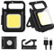 SPINNE LUCAS 2 Stücke Mini LED Notlicht Taschenlampe Arbeitsleuchte, 1000 Lumen Multifunktionales Tragbares Wiederaufladbares Notlicht, mit 3 Modi, mit Klapphalterung, Flaschenöffner und Magnetfuß