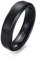 ANAZOZ Wolfram Ringe Herren, Ringe Mit Gravur Für Frauen Verlobungsring größe 67 Schwarzer Gebürsteter Ring Breit 5mm