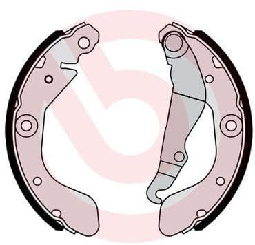 BREMBO S 10 519 Kit ganasce freni Posteriore Ganasce Freno Ganasce freni Kit ganasce freno