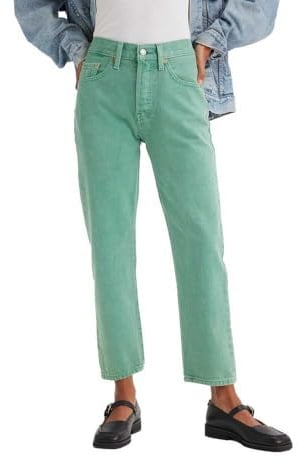 Levi's Women's 501 Crop Jeans, Dusty Beryl Green 501, 26W / 26L