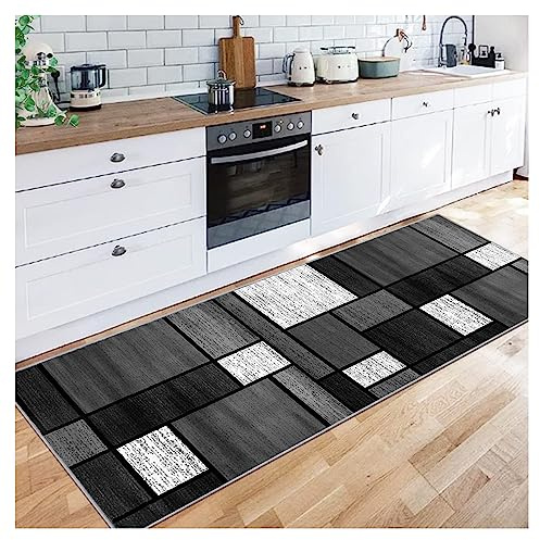 Siunwdiy Läufer Flur rutschfest 70X200CM,Teppich läufer Flur Grau rutschfest Küchenteppich Modern Waschbar Meterware Schlafzimmer Korridor Teppich Lang, Länge Anpassbare