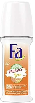 Fa Roll On Freshly Free Cucumber & Lemon, 50 ml, Antiperspirant, Pack of 4