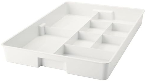 KUGGIS Insert with 8 compartments, white, Fabric Storage Box, Accessories – Space-Saving Bedroom Storage Solution