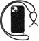 Foonary Funda con Cuerda para Apple iPhone 15 6,1, Carcasa Ultrafina Silicona Aesthetic Dibujos Case con Ajustable Collar Correa de Cuello Cordón Antigolpes Cover para iPhone 15, Leopardo