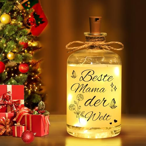 Linkax Birthday Gifts for Mum Birthday Presents from Daughter Son Kids, LED Bottle Decorative Light with Saying Best Mum Ever, Thank You Mothers Day Gifts for Mom Nan Nanny Nana Mummy
