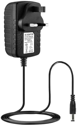Sfunpu 12V 2A Power Supply Adapter, AC/DC Converter Adapter Driver Transformer UK Plug 5.5 x 2.5mm(Compatible with 5.5 x 2.1mm) for LED light CCTV Camera