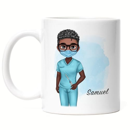Kiddle-Design Personalisierte Krankenpfleger Tasse | Geschenk für Pfleger & Medizinisches Personal | Examen & Studium Glückwunsch mit Name Abschluss Dankeschön Geschenk