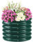 TBMLC Hoches, rundes Gartenbeet aus Metall, ca. 40 cm hoch, 60 x 60 cm groß und 0,8 mm dick, robuster Pflanzkasten für Gemüse, Blumen, Sukkulenten auf der Terrasse/Garten, im Freien (dunkelgrün, 60 cm