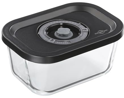 Küchenprofi EASYFRESH Vakuumdose S | Bruchsicheres Glas | Lebensmittel konservieren per Vakuumpumpe | Vakuumbox mit Kunststoff-Deckel | Luftdicht und auslaufsicher | Backofen- und spülmaschinenfest