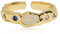 Meissa Opal Statement Ring für Damen, Chunky Goldring mit Mehrfarbigem Kristall Handgefertigt Größenverstellbar Stapelbare Ringe Modering, Gold