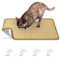 Domkan Rascador para Gatos Sofa, Alfombra Rascador para Gatos Antideslizante, Alfombra de Sisal para Gatos, 60x40cm, Blanco, con 4 Púas