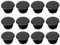 UEAVOID 12 Pezzi Tappi per Manubrio Bici in Plastica Tappi Terminali per Manubrio MTB Bici da Corsa Mountain Bike (Nero)