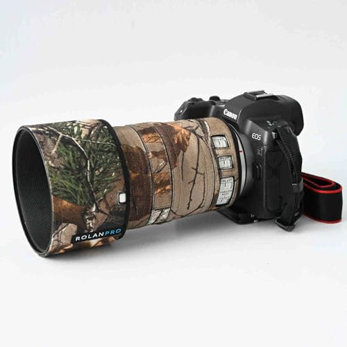 Rolanpro wasserdichte Objektiv-Camouflage-Beschichtung für Canon RF 70–200 mm F4 L, Regenschutz, Teleobjektiv-Schutzhülle, Kleidung, #3, Dschungel
