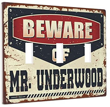 Decorative Light Switch Plates Beware Of Mr. Underwood Switch Wallplate Cover Art Plates Switch Cover Multi Gang Switch Plates