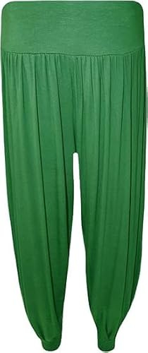 SXME MIGHT SAY Women's Harem Trousers - Ladies Casual Pants -Elasticated Waist - Soft Stretchy Fabric - Full Length - Plus Size UK