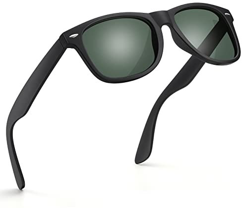 wearPro Lunettes de Soleil Homme Polarisées Pour Hommes et Femmes Protection Style Classique Lunettes Ultralégères Verres Anti-Reflets Conduite Pêche Sports Avec Lunettes de Soleil