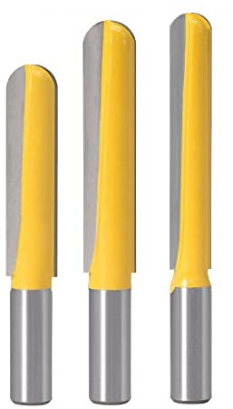 12mm Shank 1/2″shank CNC Carbide End Mill Tool Long Blade Round Nose Bit Core Box Router Bit - Long Reach Woodworking Tools(3PCS 12mm shank)