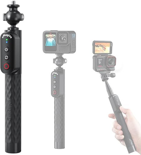 Honbobo Selfie-Stick für GoPro Hero 13 Black, Insta360 Ace Pro, Insta360 X4, Fernbedienung Stick für GoPro/Insta360/Android/iOS-Telefon, 1M/5.1 Bluetooth/10M Wasserdicht/96h (Ball -1/4 Interface)
