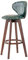 Barhocker für die Küche, um 360 Grad drehbarer Barstuhl, Barhocker aus Holz für den Haushalt, Frühstücksbarhocker für die Küche, PU-Sitz und ergonomische Rückenlehne, Hochstühle für Theke/Re
