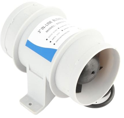 ZenithAur Marine Bilge Air Blower, 3 Inch Inline Fan with 12V Silent Activity for Effective Air Circulation