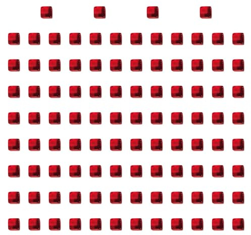 MERIGLARE 100 Leere Stapelwürfel Aus Acryl, 1 cm Große Lernbausteine, Brettspiel für Frühlernzentren, Rot