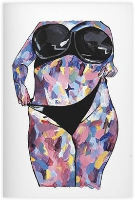 UIYTYBGAG Abstraktes Leinwandposter mit Frauenkörper, Wandkunstdruck, Bild, Gemälde, 30 x 45 cm