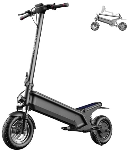 E Scooter mit Straßenzulassung, Fährt 65/85 km Max. 20km/h, 10 Zoll Offroad-Reifen,150 kg Tragkraft, Doppelte Federung, TODIMART G2 /X5S Faltbarer Elektroroller（2025 G2 ABE Neuer Style）
