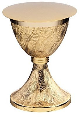 Altarkelche Kelch mit Patene vergoldet, Höhe 17 cm