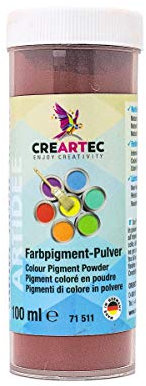 CREARTEC - wasserlösliches Farbpigmentpulver - in verschiedenste Materialien einmischbar - Mittelrot - 100ml - Made in Germany