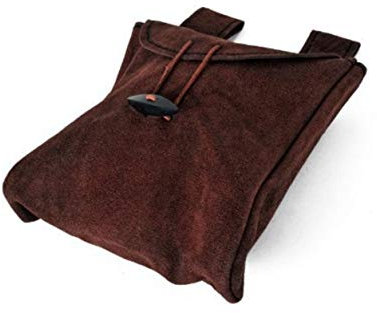Elbenwald Wildleder Gothic Gürteltasche samtig braun 2 Schlaufen Knopf Verschluß 20 x 16,5 cm Zeitloses Design